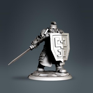dwarf armoured sword clynche art Tabletop Characters & Creatures Fantasy Universe Store armor tabletop dnd 3d print model - Mito3D
