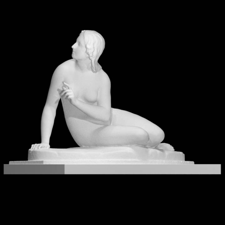 veille l'écoute voix numérisation londres marbre nineteenthcentury eve religieux satan scantheworld sculpture grande bretagne 3D print model - Mito3D