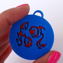 pendants zodiac signs water jewellery 3d print model - Mito3D