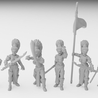 dark elf witch infantry miniatures 32mm modular juh sz gergely Tabletop Characters & Creatures Fantasy Universe Store fantasy rpg warhammer miniature tabletop darkelf wargame dnd witches kingsofwar aos kow opr ageoffantasy witchinfantry 3d print model - Mito3D