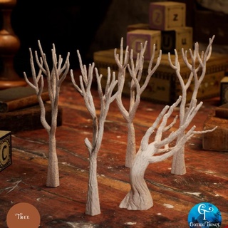 albero Gotico cose tavolo 3D stampabile terreno fantasia medievale diorama spargere sceneray 3d print model - Mito3D