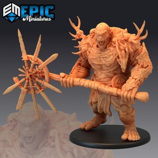 cyclops sword axe one eyed creature classic encounter epic-miniatures eye fantasy medieval monster rpg undead warhammer sla enemy tabletop dungeon dnd pathfinder npc pre-supported supported pre 3d print model - Mito3D