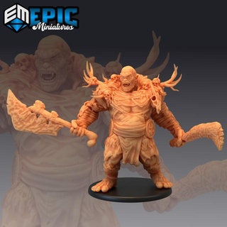 cyclops dual wielding one eyed creature classic encounter epic-miniatures eye fantasy medieval monster rpg sword undead warhammer sla enemy tabletop dungeon dnd pathfinder npc pre-supported supported pre 3d print model - Mito3D