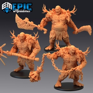 cyclops set one eyed creature classic encounter epic-miniatures eye fantasy medieval monster rpg undead warhammer sla enemy tabletop dungeon dnd pathfinder npc pre-supported supported pre 3d print model - Mito3D