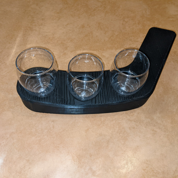 hockey stick beer flight brian Home & Garden Kitchen Dining alcohol drink drinking cupholder paddle cup holder 3D print model - Mito3D