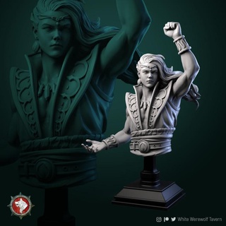 fire master bust pre-supported white werewolf tavern Store Fan Art Busts figurine toys mage busts 3d print model - Mito3D