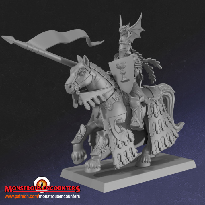 bretone signore 1 mostruoso incontri tavolo personaggi creature fantasia universo negozio re cavaliere modulare cavallo Graal bretonnia 3D print model - Mito3D