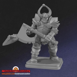 slaminator monstrous encounters Tabletop Characters & Creatures Fantasy Universe Store fantasy hero warrior dungeon chaos quest heroquest oldhammer 3d print model - Mito3D