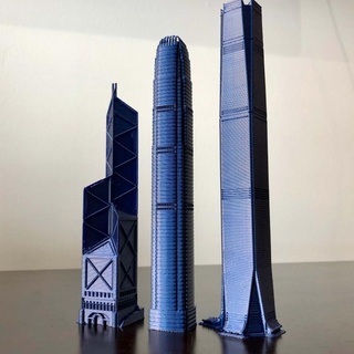 skyscrapers hong kong china miniworld3d architecture building chinese international tower bank asia landmark hongkong skyscraper asian miniworld shanghai centre beijing commerce financial 3d print model - Mito3D