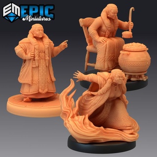 fuoco nano femmina impostato nanico abitante villaggio mistico vecchio donna elementare epic miniatures fantasia medievale mostro rpg warhammer sla nemico tavolo prigione dnd esploratore npc pre supported supportato 3d print model - Mito3D