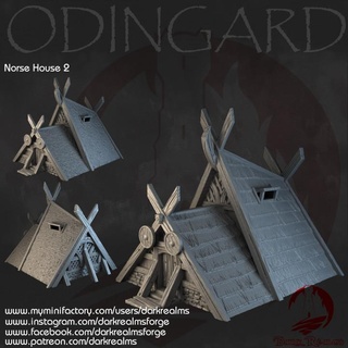 dark realms - odingard norse house 2 forge Store Tabletop 3D Printable Terrain Fantasy fantasy terrain viking 3d print model - Mito3D