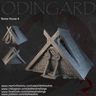dark realms - odingard norse house 4 forge Store Tabletop 3D Printable Terrain Fantasy fantasy terrain viking 3d print model - Mito3D