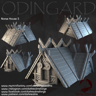 dark realms - odingard norse house 5 forge Store Tabletop 3D Printable Terrain Fantasy fantasy terrain viking 3d print model - Mito3D