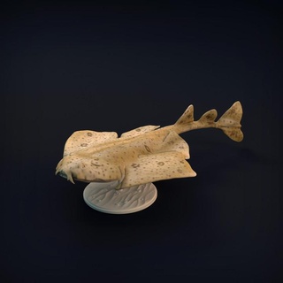 angel shark animal den miniatures Toys & Games Animal Creature Figures cute figure fish nature ocean sculpture sea water companion miniature wildlife predator collectible dnd presupported supported 3d print model - Mito3D