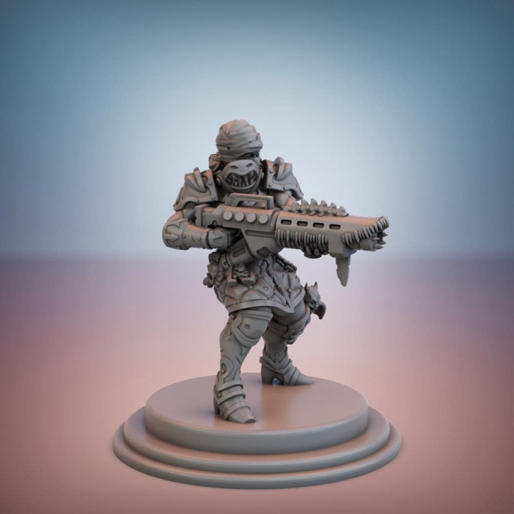 Adepten Asmodeus Magma Gewehr Spezialist zbsminiaturen 40k Rollenspiel sci fi Wargaming Kriegshammer Tischplatte Kriegsspiel Sternsucher Schmiede Schicksals zbs 3D print model - Mito3D