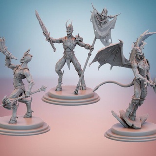 blood maidens command group zbsminiatures 40k rpg sci-fi wargaming warhammer tabletop wargame starfinder forgeofdestiny zbs 3d print model - Mito3D