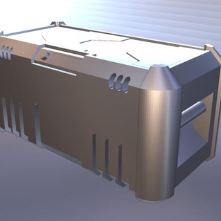 futuristic crate v1 canna chris Tabletop 3D Printable Terrain Sci-Fi terrain box storage 3d print model - Mito3D