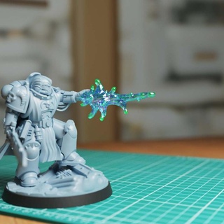 water wind magic effects spell tablehammer Tabletop accessories Store energy 40k bolt warhammer wizard muzzle lightning warhammer40k muzzleflash wizardry magics 3d print model - Mito3D