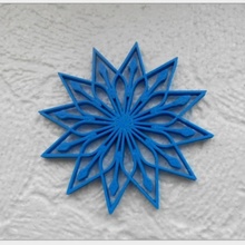 snowflake blue & garden 3d print model - Mito3D