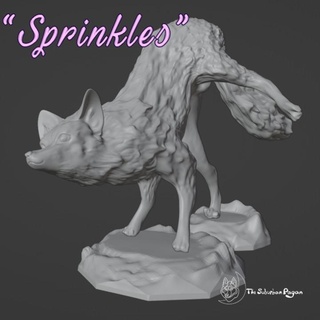 sprinkles fox sheri chen Toys & Games Animal Creature Figures dog funny wolf husky peeing testicles 3d print model - Mito3D
