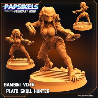 bambini vixen plato skull hunter papsikels miniatures Tabletop Characters & Creatures Sci-Fi Universe Store 3d print model - Mito3D