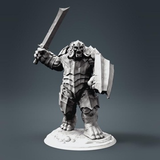 armoured troll sword clynche art Tabletop Characters & Creatures Fantasy Universe Store armor tabletop dnd 3d print model - Mito3D