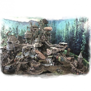tree village full package fabio Tabletop 3D Printable Terrain Fantasy fantasy 28mm 3d print model - Mito3D