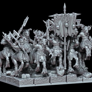 Centigor uomini bestia impero miniature tavolo personaggi creature fantasia universo negozio giochi guerra warhammer miniaturas palude ungor bestiori Uomini 3d print model - Mito3D