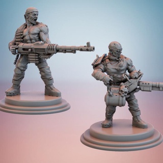 cultist rabble special weapons bundle zbsminiatures 40k rpg sci-fi wargaming warhammer tabletop wargame starfinder forgeofdestiny zbs 3d print model - Mito3D