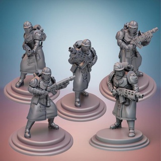 St compagnie soldats chevaliers fusils chasse zbsminiatures 40k rpg sci wargaming marteau guerre table jeu starfinder forgedudestin zbs 3d print model - Mito3D
