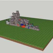 mitchell minecraft château 3d print model - Mito3D