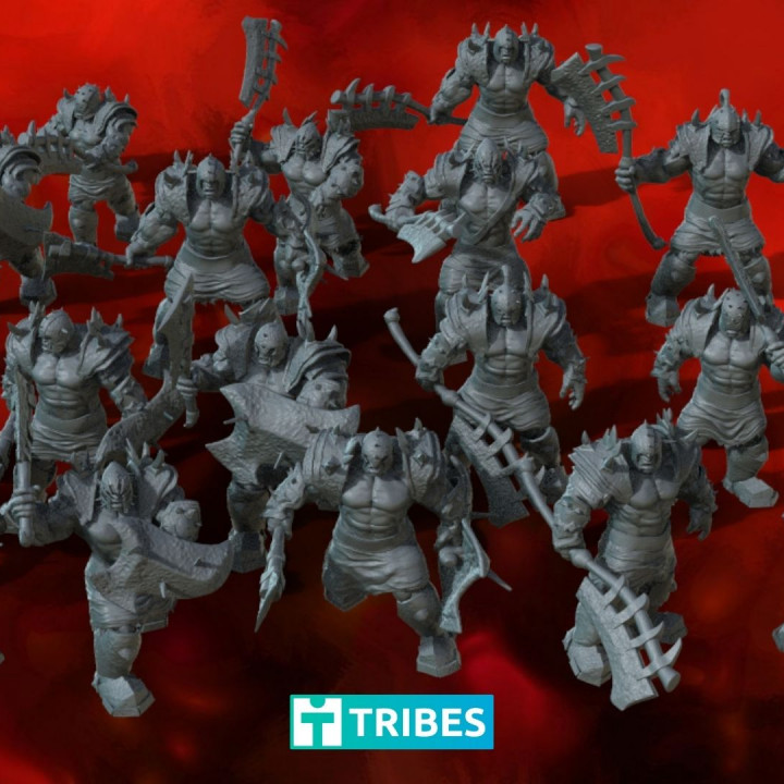 orco guerrieri consegnato febbraio 2022 pubblicazione legionminiatures negozio warhammer guerriero distruzione sigmar ogor Ironjawz kruleboyz 3D print model - Mito3D