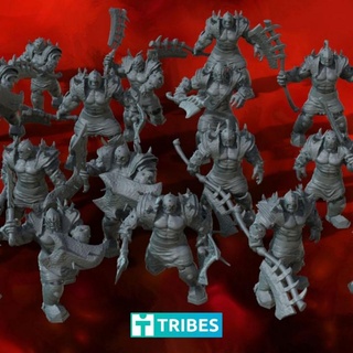 orc warriors one handed two february 2022 release legionminiatures Store warhammer warrior destruction ogre sigmar ogor ironjawz kruleboyz 3d print model - Mito3D