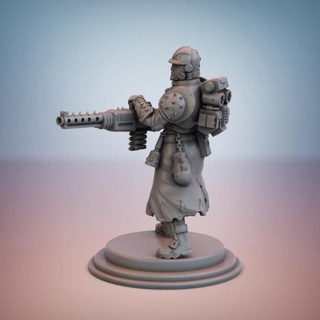 cult guard automatic heavy ap rifle specialist ammo bearer zbsminiatures 40k rpg sci-fi wargaming warhammer tabletop wargame starfinder forgeofdestiny zbs 3d print model - Mito3D