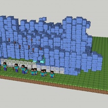 bryan's minecraft castle 3d print model - Mito3D