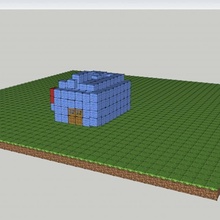 nigel's minecraft castle 3d print model - Mito3D