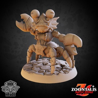 cangrejo gente jefe pre supported incluido cabezas mesa caracteres criaturas fantasía universo d dnd presupuesto spre 3d print model - Mito3D