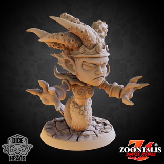 mermaid witch pre-supported included dice heads Tabletop Characters & Creatures Fantasy Universe d&d dnd presupported mermaidwitch 3d print model - Mito3D