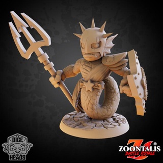 merman paladin pre-supported included dice heads Tabletop Characters & Creatures Fantasy Universe mermaid d&d dnd presupported mermanpaladin 3d print model - Mito3D