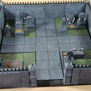 lapide cimitero fantasia tavolo impostazioni 28mm scala federico tavolo 3D stampabile terreno fantasia terreno miniature miniatura Dungeons and Dragons 3d print model - Mito3D