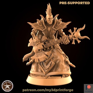 ölümsüz Kaya star gitar kahraman my3dprintforge masaüstü karakterler yaratıklar Sci Fi Evren fantezi metal müzik iskelet ağır ölü Warcraft vay oynama 3d print model - Mito3D