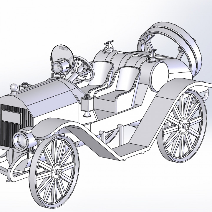 antique voiture alize 3D print model - Mito3D