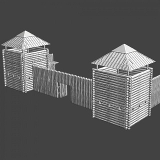 medieval slavic fortified settlement - small gate northern crusades miniatures Tabletop Characters & Creatures Historical Universe 3D Printable Terrain Store printable building model terrain wargaming russian castle wooden 28mm scenery baltic novgorod fortess 3d print model - Mito3D
