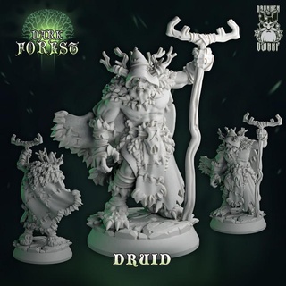 druide ivrogne table personnages créatures fantaisie univers boutique dnd 32mm 3d print model - Mito3D
