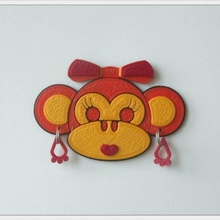 magnete scimmia ragazza giardino 3d print model - Mito3D