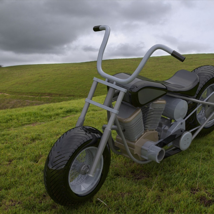harley davidson motocicleta alizar 3D print model - Mito3D