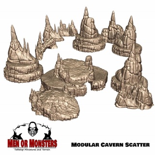 modular cavern scatter terrain dale seaton  Tabletop 3D Printable Terrain Store terrain rocks scatter cavern caves  3d print model - Mito3D
