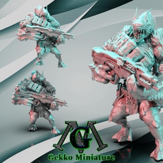 piranha alien soldier gekko miniature Tabletop Characters & Creatures Sci-Fi Universe Store army steampunk sci charcter fi 3d print model - Mito3D