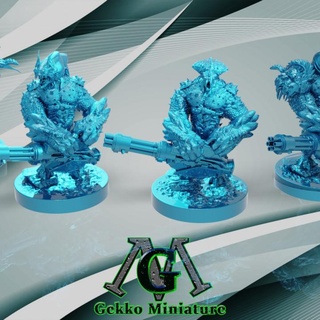 6 extraterrestre jongleur gekko miniature table personnages créatures Sci univers boutique fantaisie personnage steampunk scifi 3d print model - Mito3D