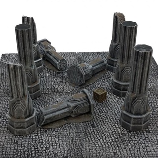 colonne rg cappella negozio tavolo 3D stampabile terreno fantasia diorama secenery 3d print model - Mito3D